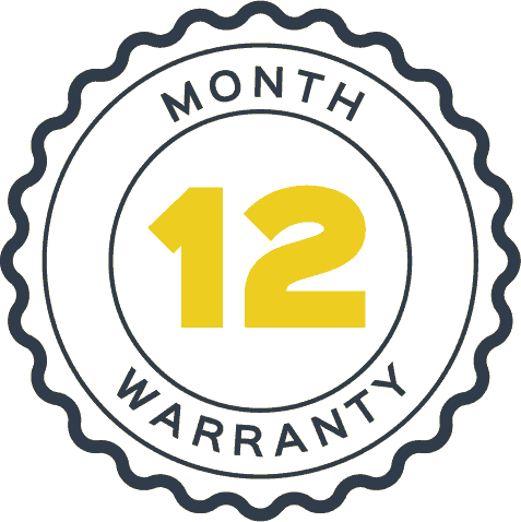 12 month warranty badge