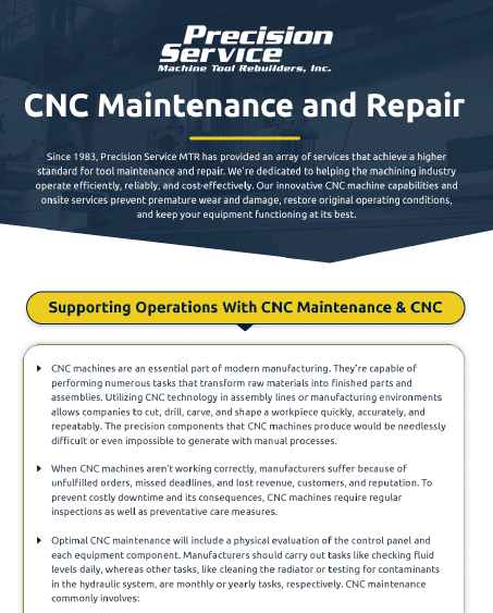 CNC Maintenance and Repair